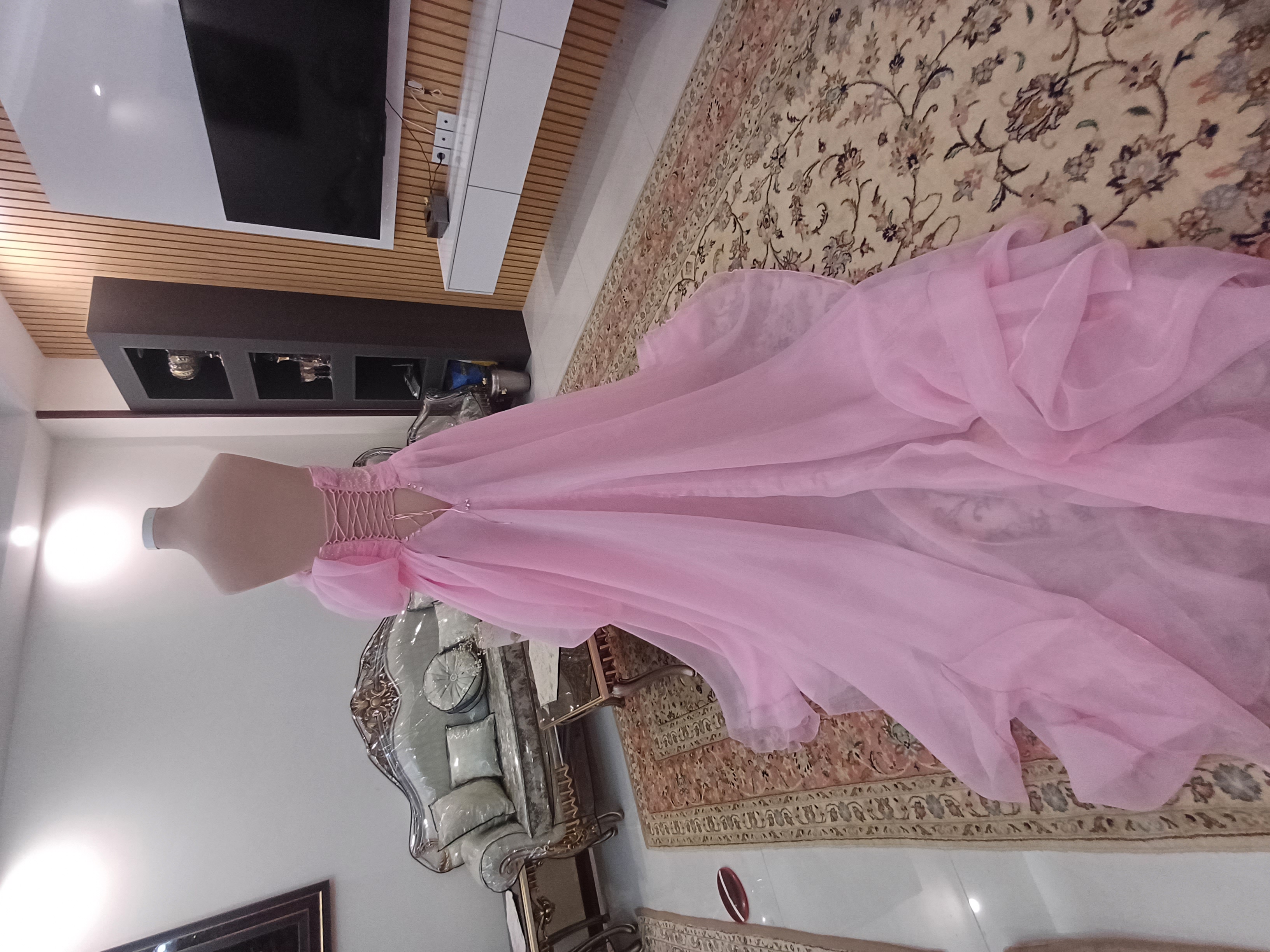 لباس مجلسی دخترانه صورتی عروسکی