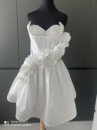 لباس عروس کوتاه سفید