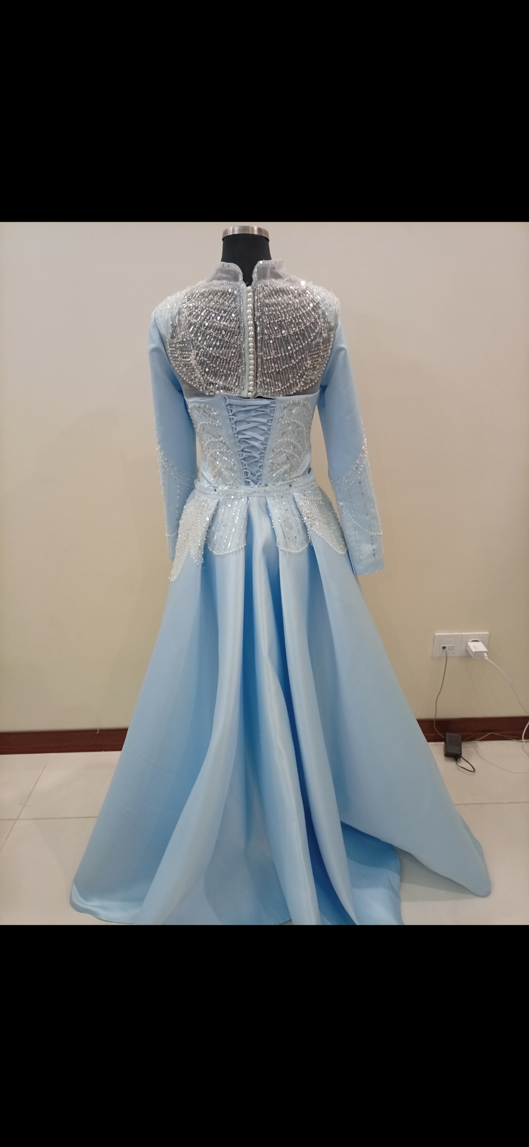 لباس مجلسی آبی یخی